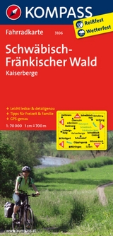 KOMPASS Fahrradkarte 3106 Schw&auml;bisch-Fr&auml;nkischer Wald - Kaiserberge 1:70.000