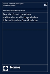 Das Verh&auml;ltnis zwischen nationalen und inkorporierten internationalen Grundrechten - Arnulfo Daniel Mateos Dur&aacute;n