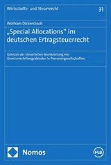 &bdquo;Special Allocations" im deutschen Ertragsteuerrecht - Wolfram Dickersbach