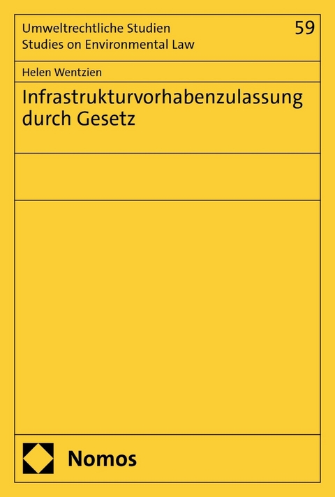 Infrastrukturvorhabenzulassung durch Gesetz - Helen Wentzien