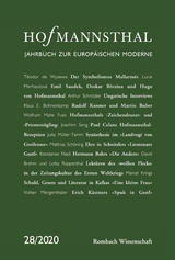 Hofmannsthal &ndash; Jahrbuch zur Europ&auml;ischen Moderne - 