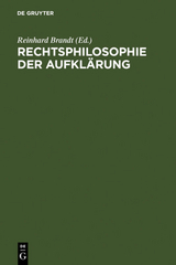 Rechtsphilosophie der Aufkl&auml;rung - 