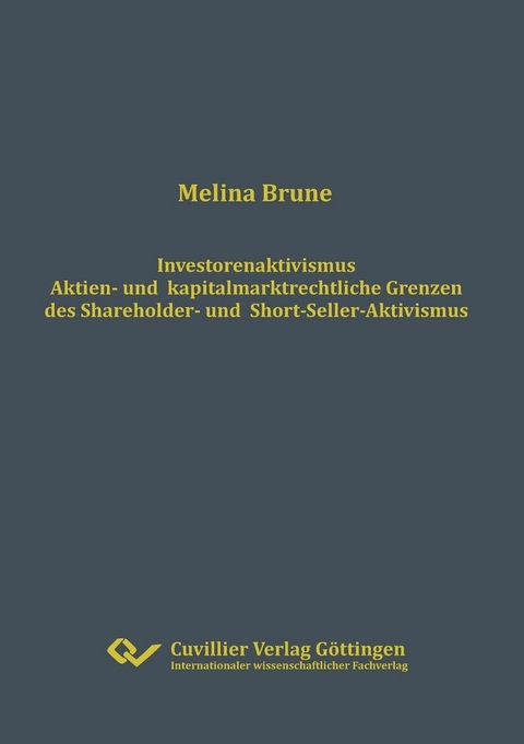 Investorenaktivismus -  Melina Brune