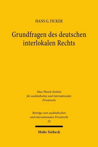 Grundfragen des deutschen interlokalen Rechts