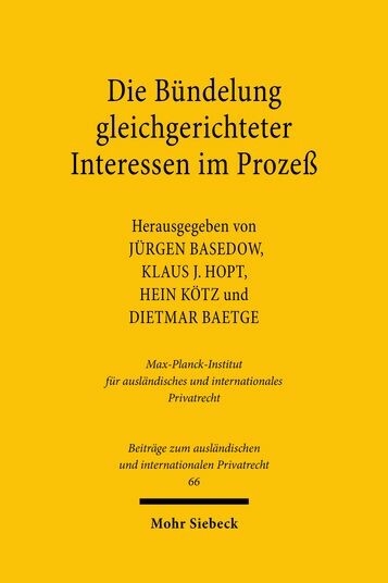 Die B&uuml;ndelung gleichgerichteter Interessen im Proze&szlig; - 