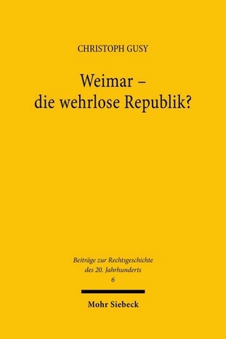 Weimar - die wehrlose Republik?