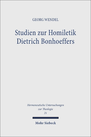 Studien zur Homiletik Dietrich Bonhoeffers