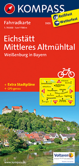 KOMPASS Fahrradkarte Eichst&auml;tt - Mittleres Altm&uuml;hltal - Wei&szlig;enburg in Bayern - 