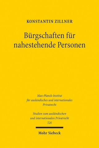 Bürgschaften für nahestehende Personen