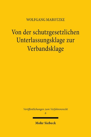 Von der schutzgesetzlichen Unterlassungsklage zur Verbandsklage