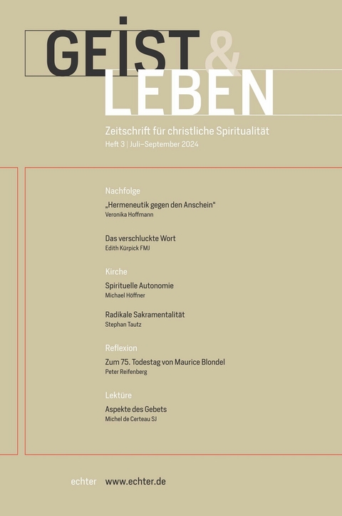 Geist & Leben 3/2024 - Christoph Benke, Verlag Echter