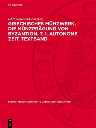 Griechisches Münzwerk, Die Münzprägung von Byzantion, T. 1. Autonome Zeit, Textband