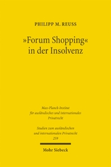 "Forum Shopping" in der Insolvenz - Philipp M. Reu&szlig;