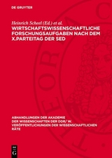 Wirtschaftswissenschaftliche Forschungsaufgaben nach dem X.Parteitag der SED - 