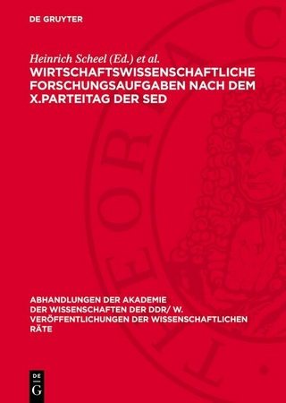 Wirtschaftswissenschaftliche Forschungsaufgaben nach dem X.Parteitag der SED