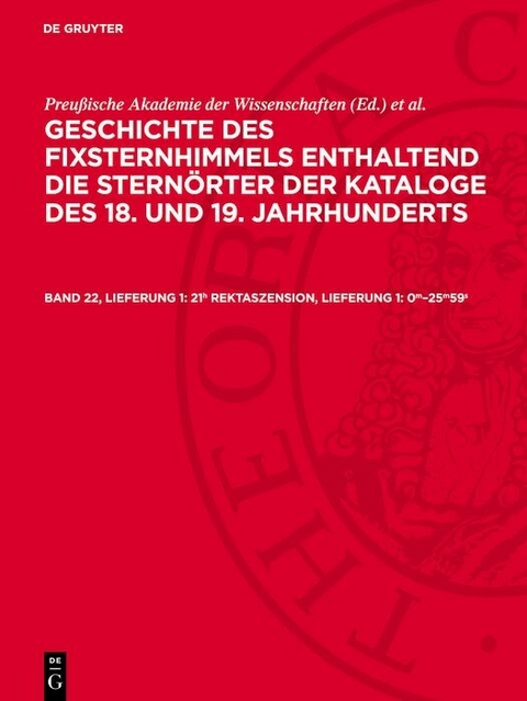 21h Rektaszension, Lieferung 1: 0m&ndash;25m59s