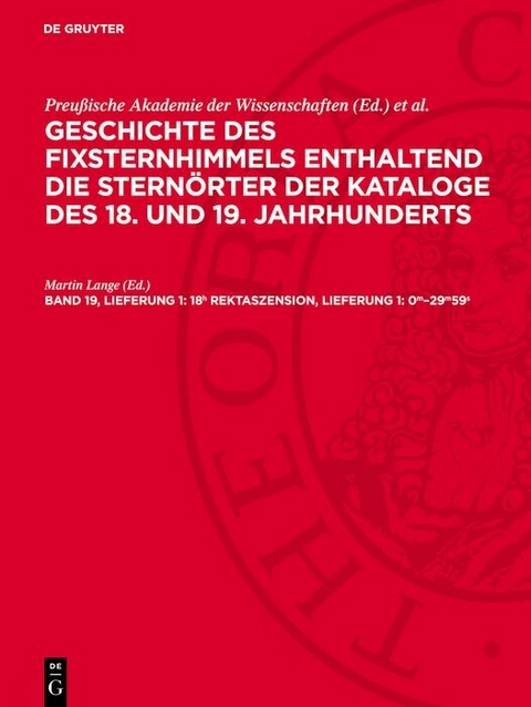 18h Rektaszension, Lieferung 1: 0m&ndash;29m59s - 