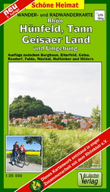 Wander- und Radwanderkarte Rh&ouml;n, H&uuml;hnfeld, Tann, Geisaer Land und Umgebung