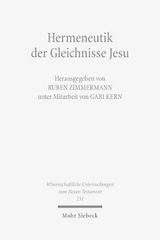Hermeneutik der Gleichnisse Jesu - 