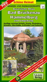 Wander- und Radwanderkarte Bayerische Rh&ouml;n, Bad Br&uuml;ckenau, Hammelburg und Umgebung