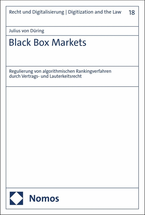 Black Box Markets - Julius von D&uuml;ring