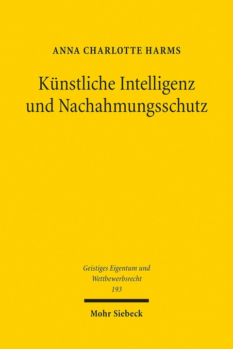 K&uuml;nstliche Intelligenz und Nachahmungsschutz -  Anna Charlotte Harms