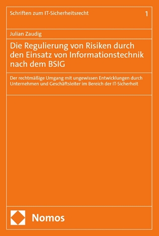 Die Regulierung von Risiken durch den Einsatz von Informationstechnik nach dem BSIG