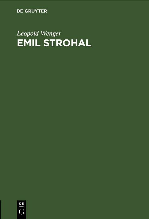 Emil Strohal - Leopold Wenger