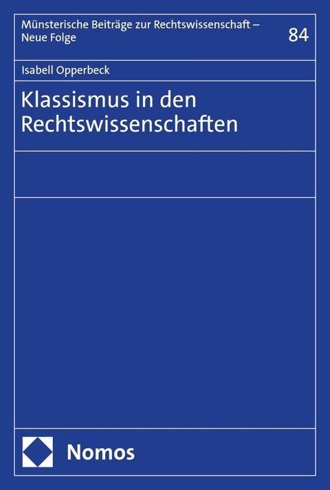 Klassismus in den Rechtswissenschaften - Isabell Opperbeck