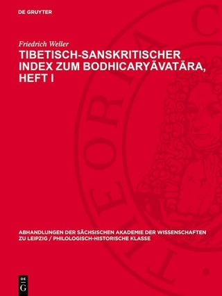 Tibetisch-sanskritischer Index zum Bodhicaryāvatāra, Heft I