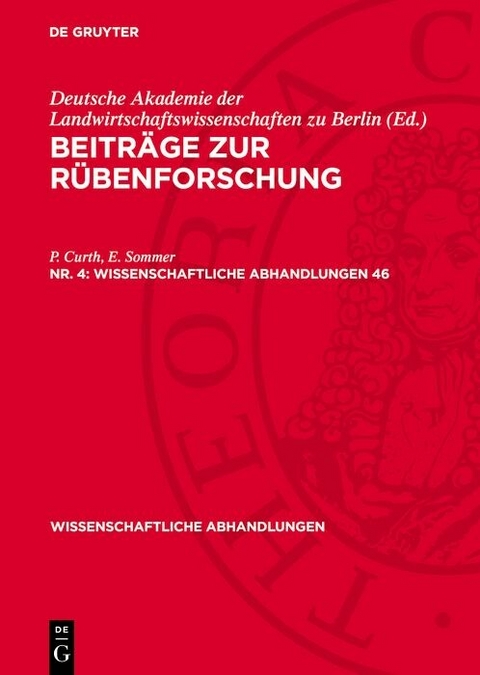 Beitr&auml;ge zur R&uuml;benforschung. Nr. 4 - 