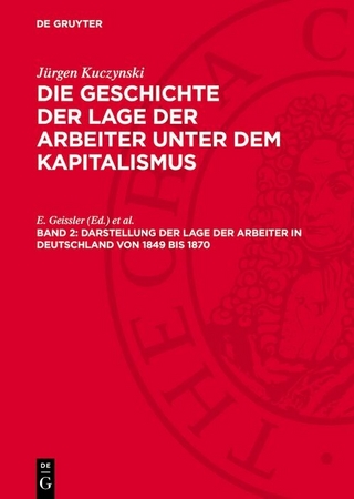 Darstellung der Lage der Arbeiter ın Deutschland von 1849 bis 1870