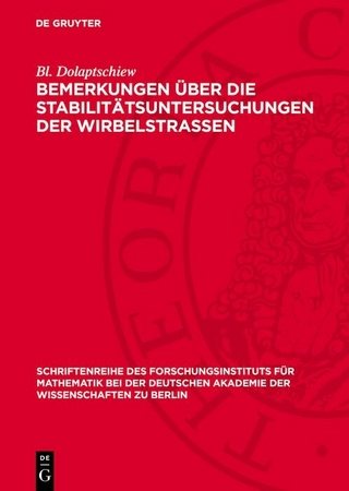 Bemerkungen über die Stabilitätsuntersuchungen der Wirbelstrassen