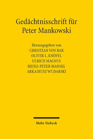 Gedächtnisschrift für Peter Mankowski