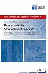 Brennpunkte des Steuerinformationsrechts - 