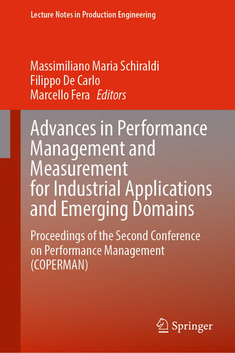 Advances in Performance Management and Measurement for Industrial Applications and Emerging Domains - 