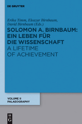 Pal&auml;ographie / Palaeography - Salomo A. Birnbaum