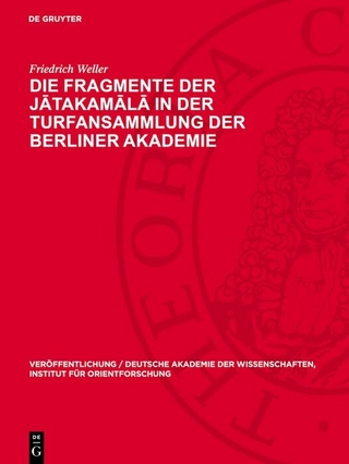 Die Fragmente der Jātakamālā in der Turfansammlung der Berliner Akademie