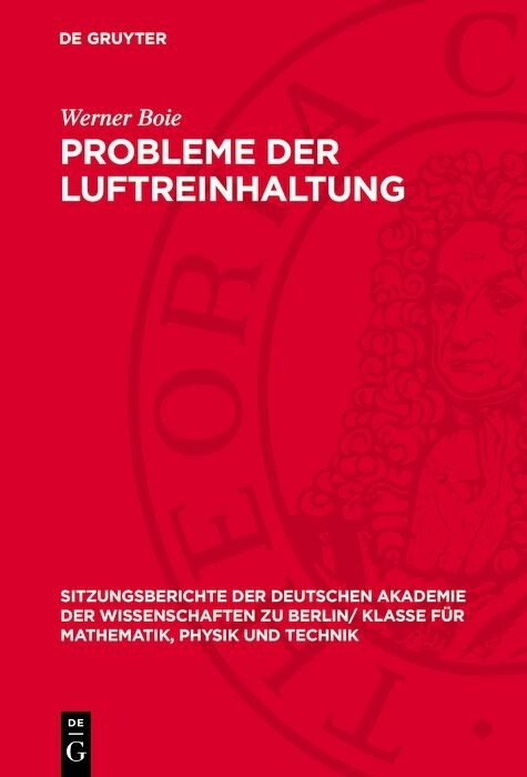 Probleme der Luftreinhaltung - Werner Boie