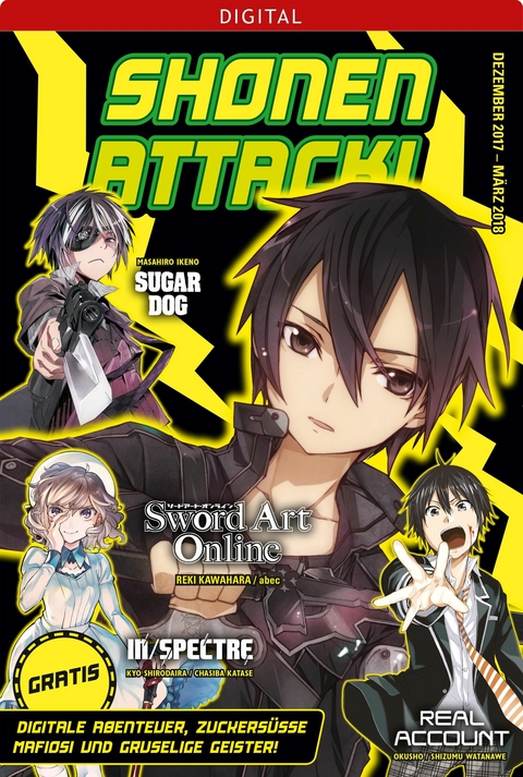 Shonen Attack Magazin #4 -  Reki Kawahara,  Shizumu Watanabe,  Kyo Shirodaira,  Chashiba Katase,  Rin Murakami,  Misaki Mori