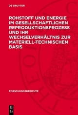 Rohstoff und Energie im gesellschaftlichen Reproduktionsproze&szlig; und ihr Wechselverh&auml;ltnis zur materiell-technischen Basis
