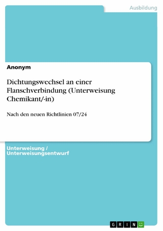 Dichtungswechsel an einer Flanschverbindung (Unterweisung Chemikant/-in)