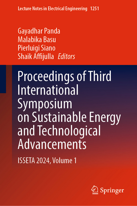 Proceedings of Third International Symposium on Sustainable Energy and Technological Advancements - 