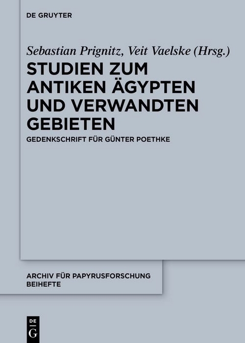Studien zum antiken &Auml;gypten und verwandten Gebieten - 