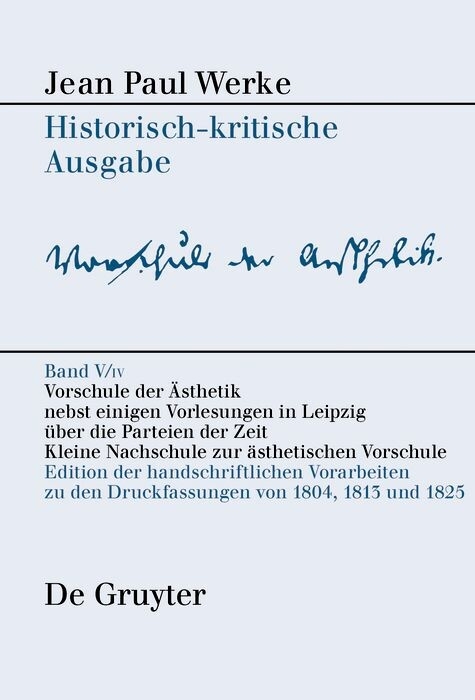 Vorschule der Aesthetik - 