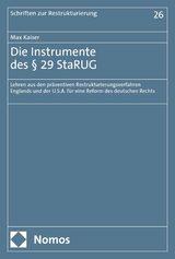 Die Instrumente des &sect; 29 StaRUG -  Max Kaiser