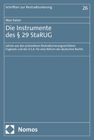 Die Instrumente des § 29 StaRUG