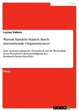 Warum handeln Staaten durch internationale Organisationen? - Lucius Valens