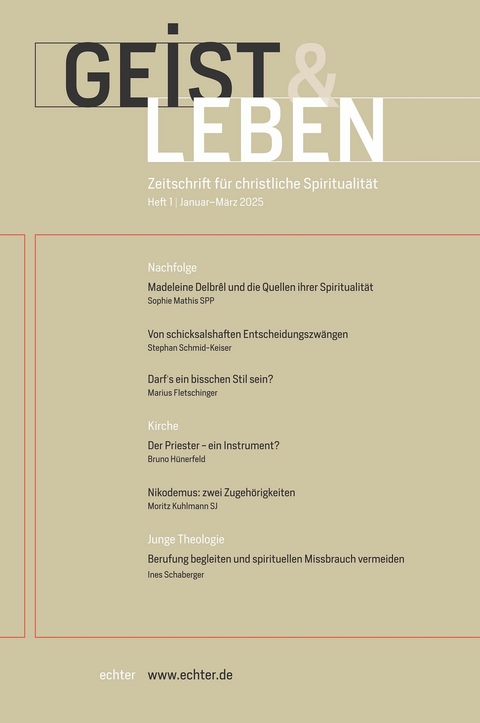 Geist & Leben 1/2025 - Christoph Benke, Verlag Echter