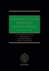 Corruption and Misuse of Public Office - Nicholls QC, Colin; Daniel, Timothy; Bacarese, Alan; Hatchard, John